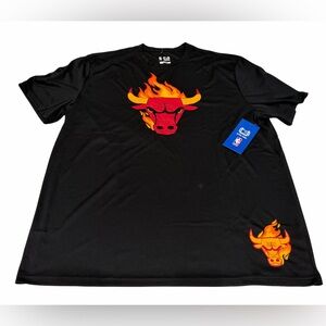NWT MENS BLACK Ultra Game Chicago Bulls NBA Short Sleeve T-Shirt 2XL